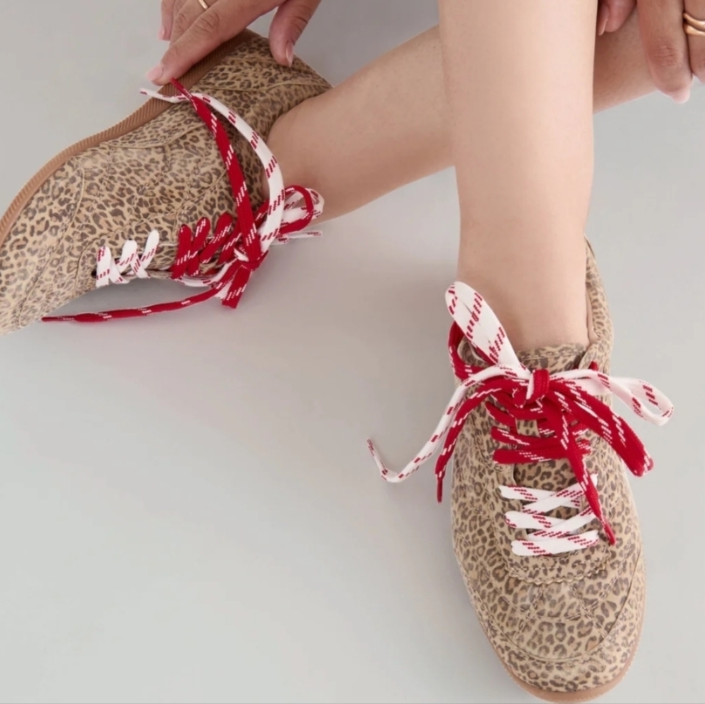 🤎🔹️Dolce Vita 🔹️ Laini Sneakers Tan Leopard Printed Suede
